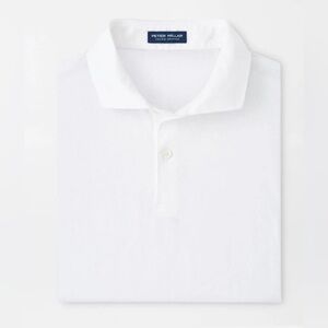 Peter Millar White Journeyman Short Sleeve Polo Crown Crafted